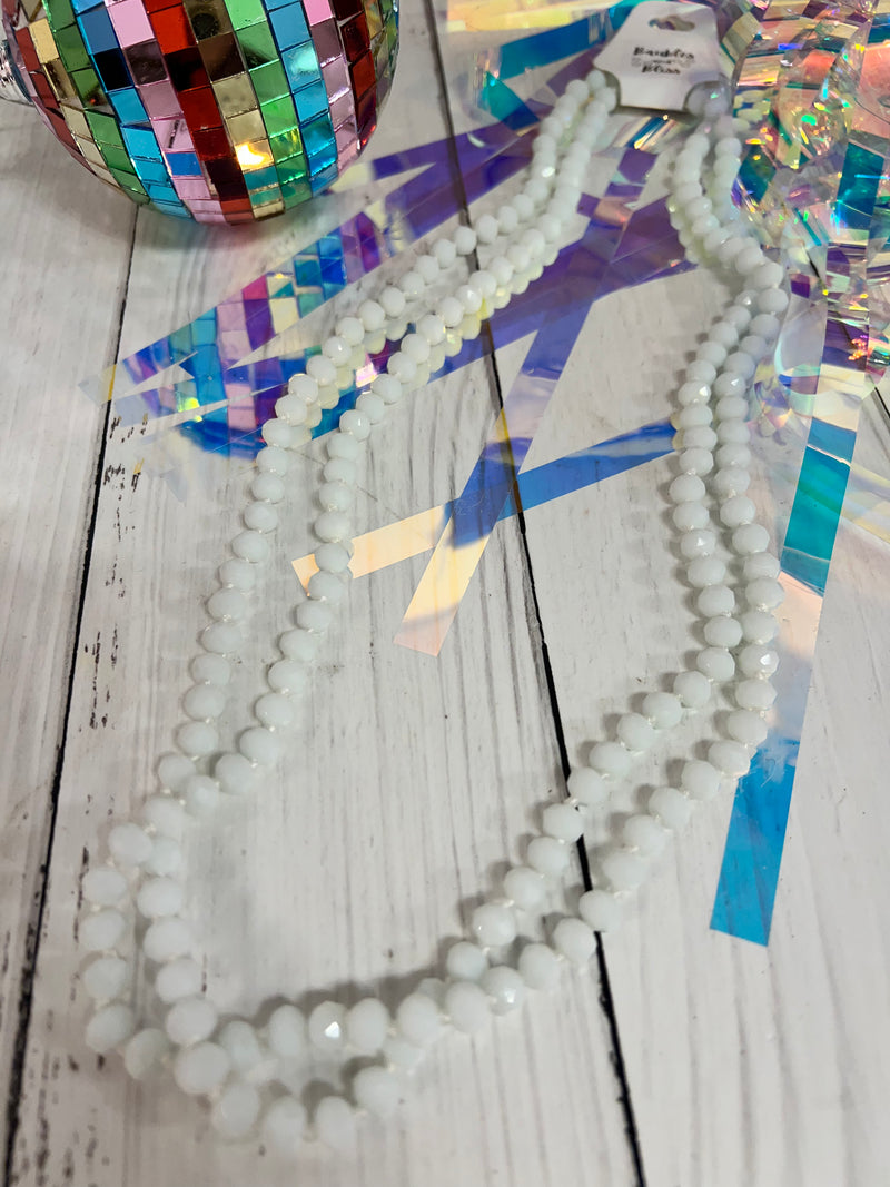 White - Beaded Necklace 60