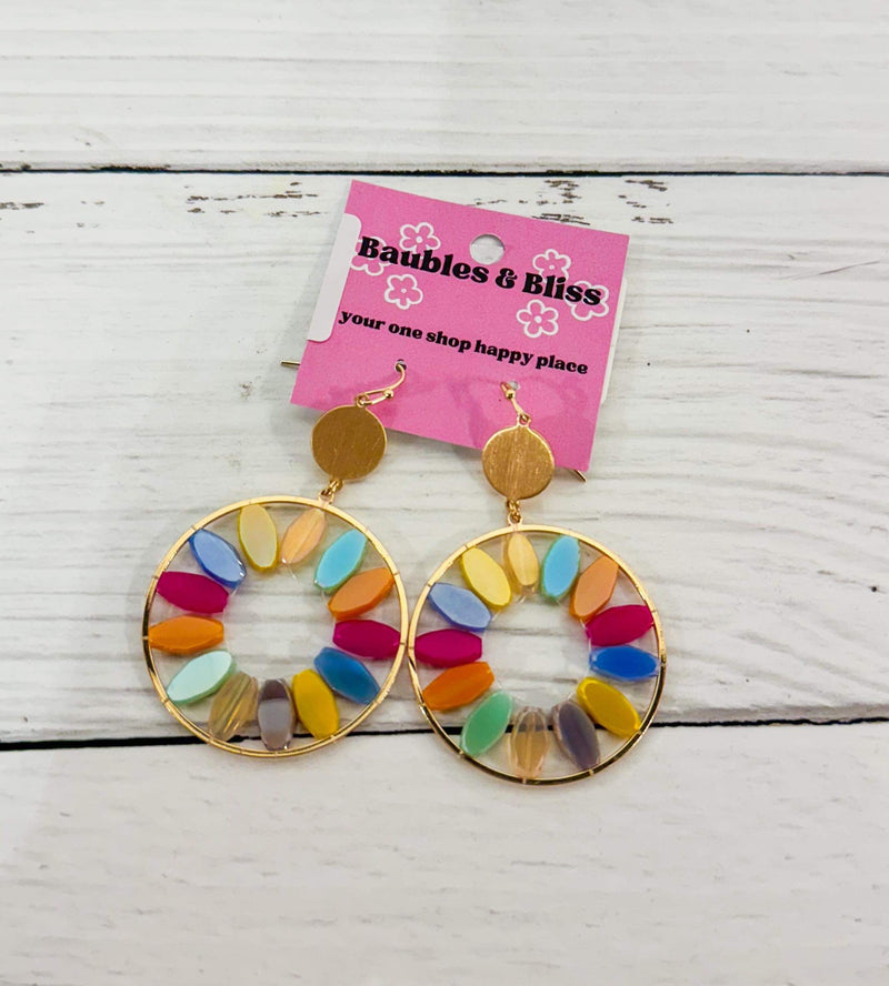 Brighten My Day Colorful Stone Earrings