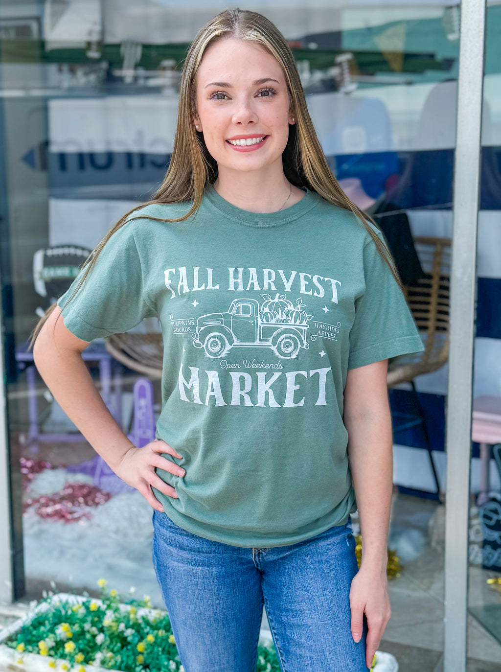 Fall Market Harvest Olive Tee