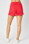 Ruby - Red Fray Hem Judy Blue Shorts