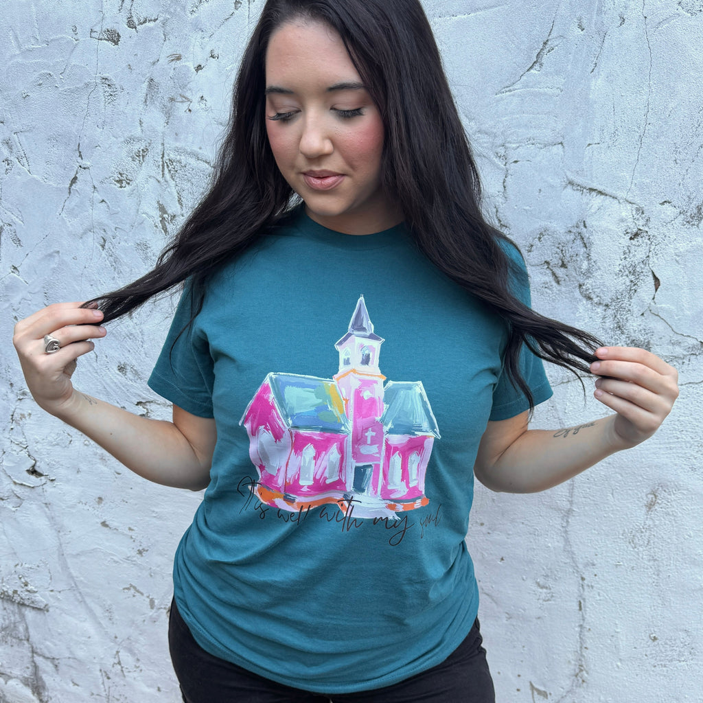 Watercolor It Is Well Graphic Tee