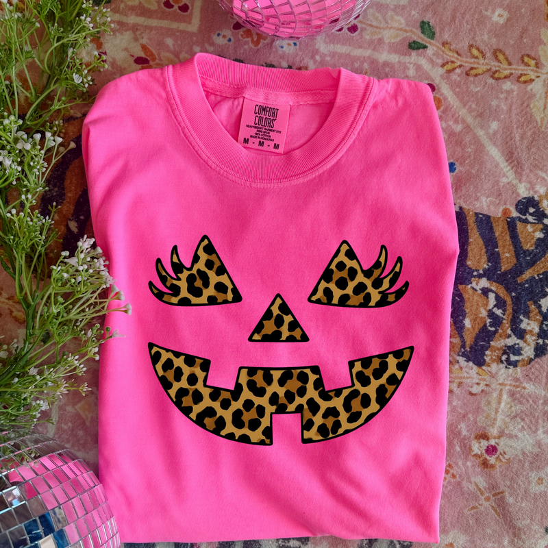 Leopard Jack O Lantern Graphic Tee