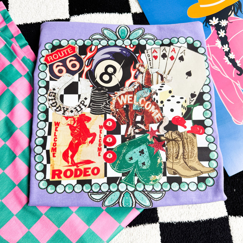 Rodeo 8 Ball Turquoise Graphic Tee