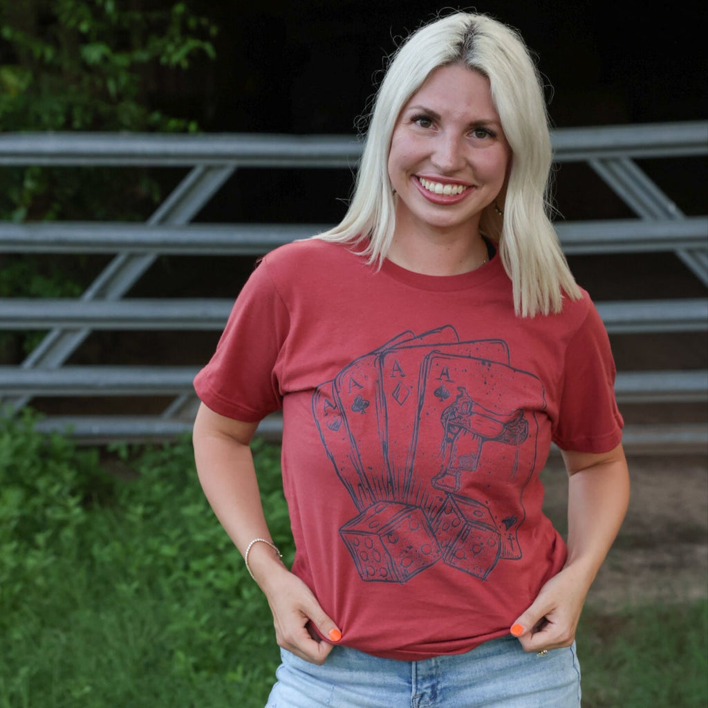 Aces and Cowboy Boots Graphic Tee