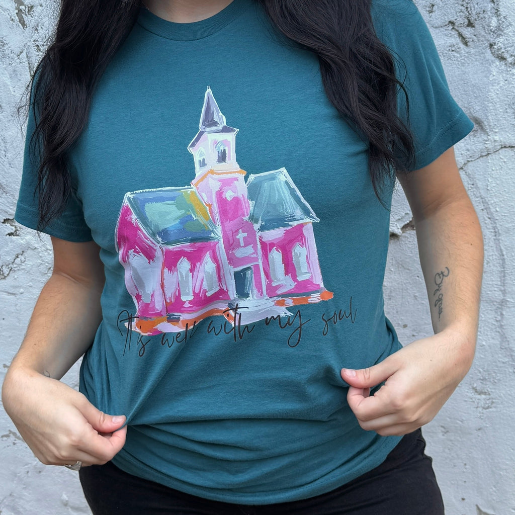 Watercolor It Is Well Graphic Tee