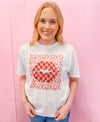 XOXO Checkered Lips Tee