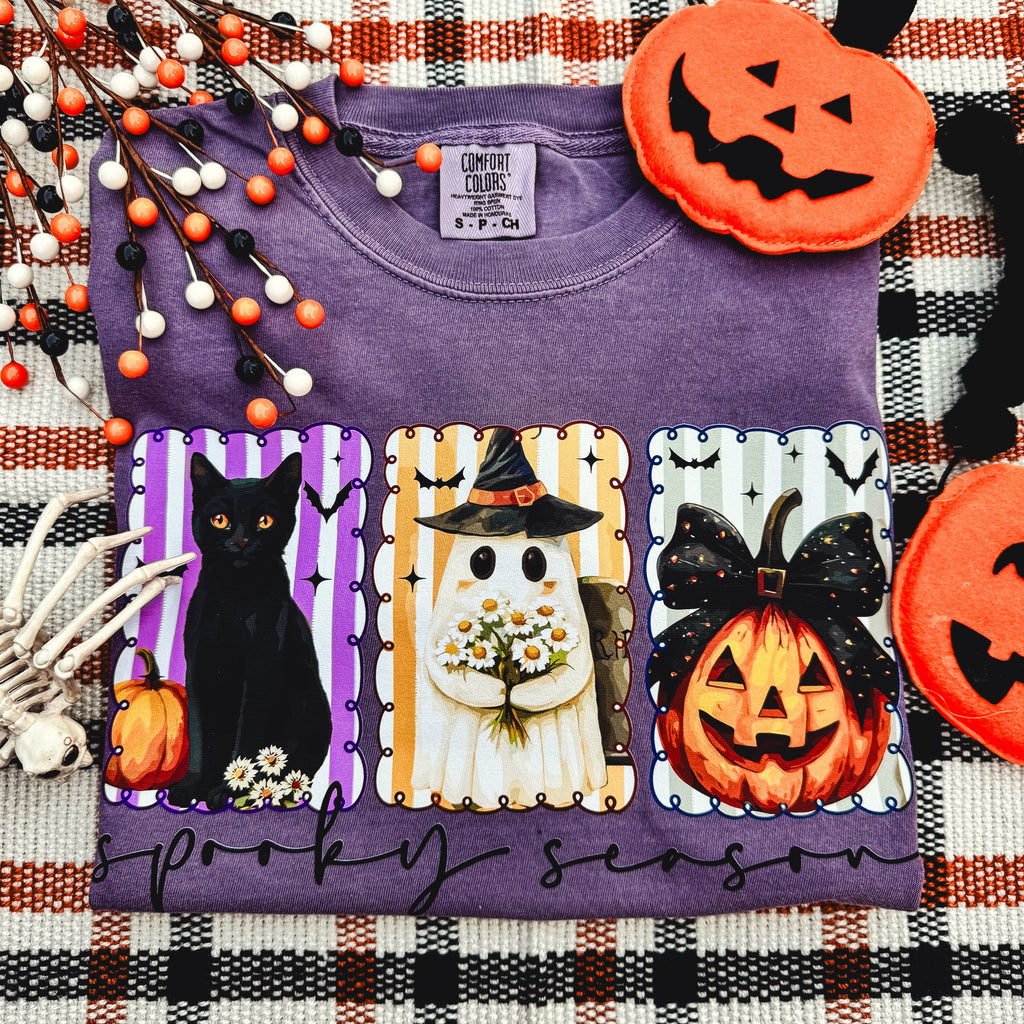 Spooky Season Stripes Soft Graphic Tee