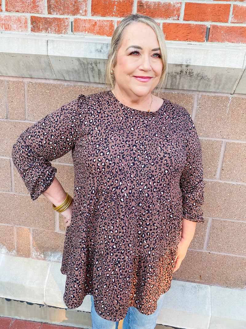 Wildest Dreams Mocha Leopard Top