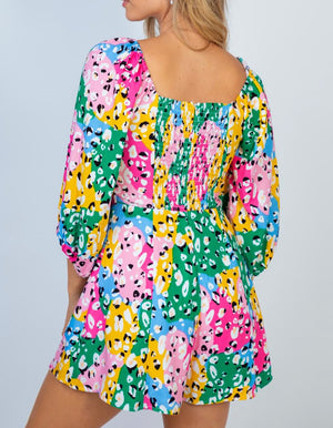 Spotted By You Colorful Leopard Romper
