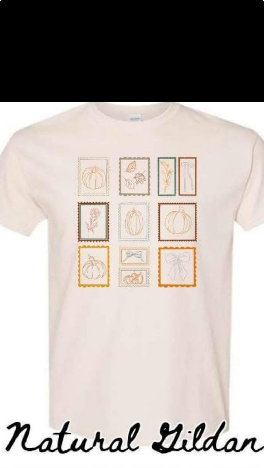 Fall Stamps Natural Tee