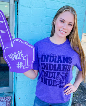 Port Neches Groves Indians Tone on Tone Spirit Tee