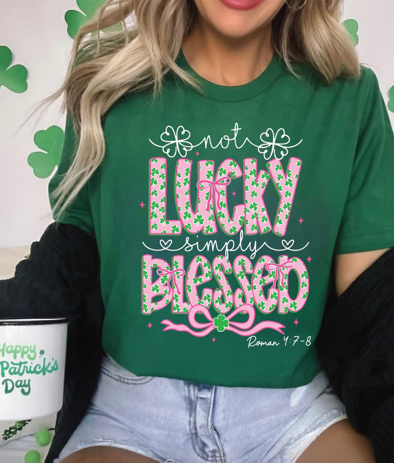 Not Lucky Simply Blessed Bella Canvas Tee