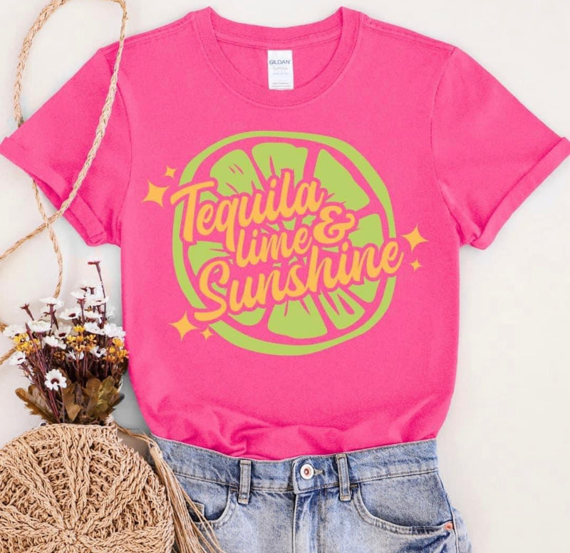 Tequila Lime & Sunshine Pink Tee