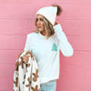 PREORDER Merry Little Christmas Bow Cream Long Sleeve Tee