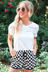 PREORDER - Checkerboard (Black/White) - Jess Lea Everyday Shorts