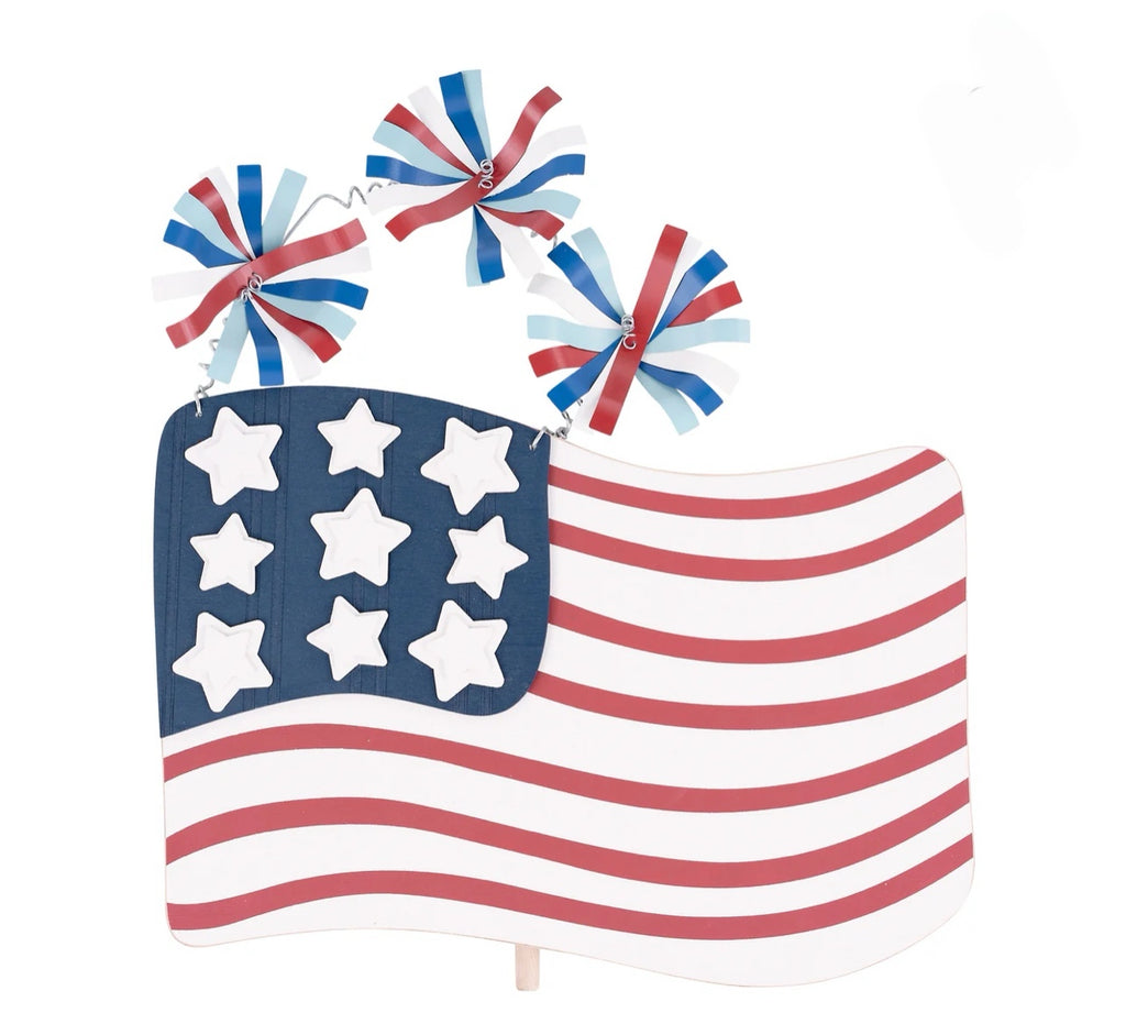 Stars and Stripes Flag Topper for Wooden Stand/Welcome Board