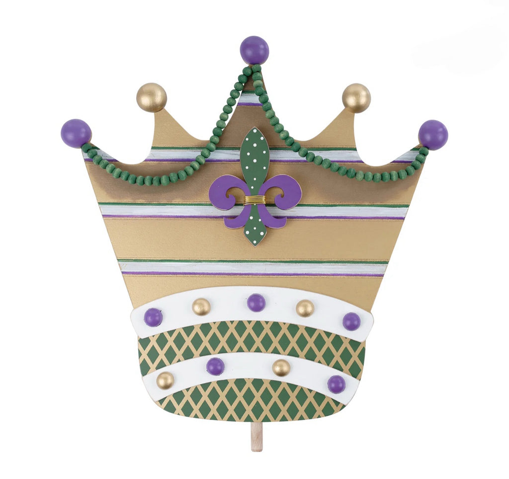 Mardi Gras Crown Topper for Wooden Stand/Welcome Board