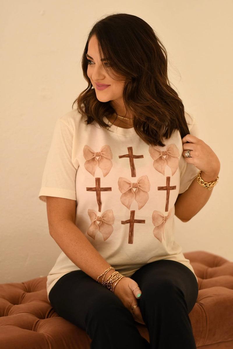 PREORDER Bow to Grace Bella Canvas Tee