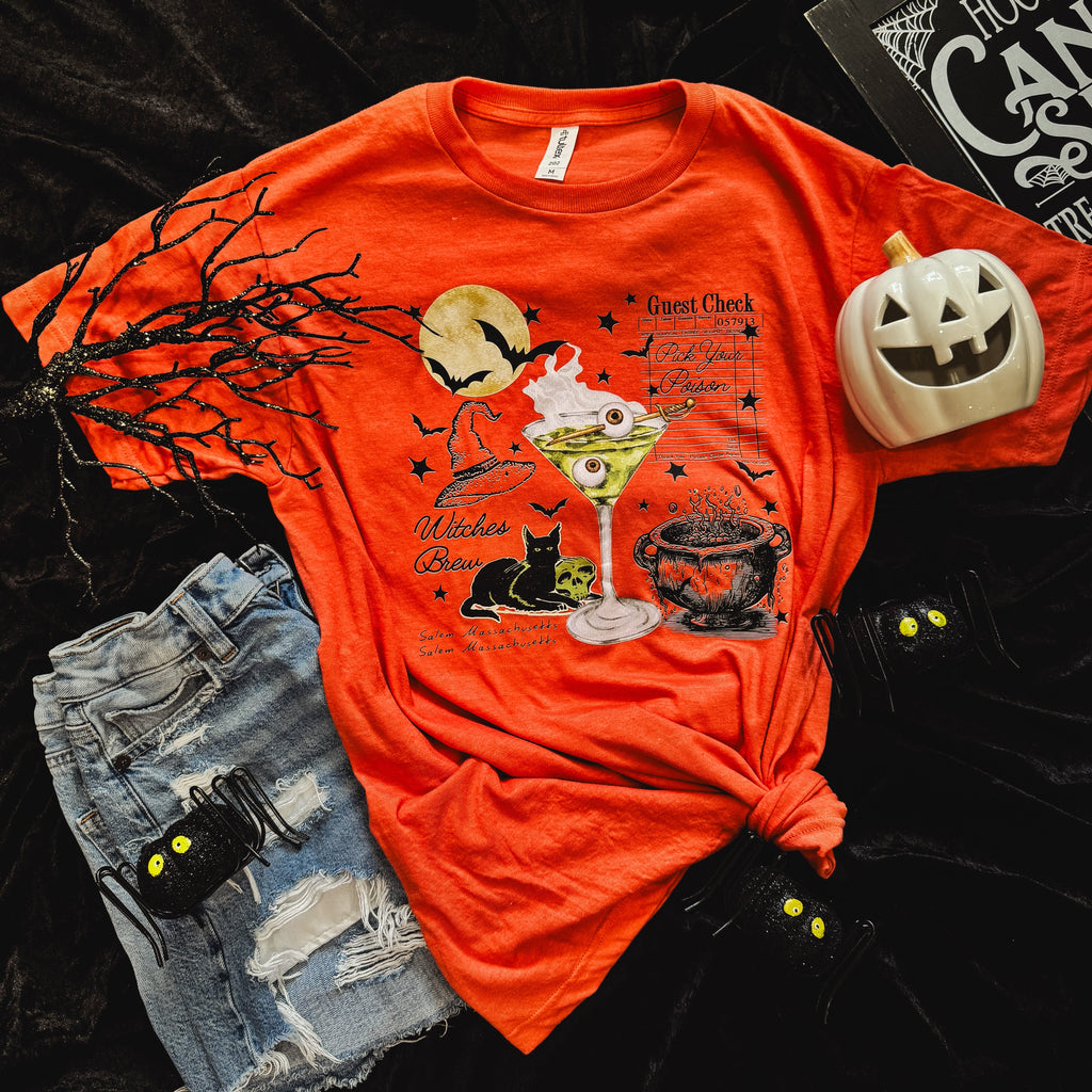 Witches Brew Menu Soft Graphic Tee