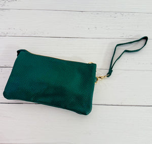 Fall Ready Vegan Leather Wristlet & Crossbody Bag