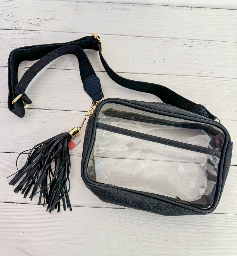 Spirit Ready Clear Crossbody Bag with Tassel