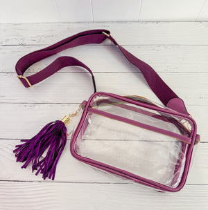 Spirit Ready Clear Crossbody Bag with Tassel