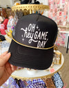 Oh Hey Game Day Trucker Hat with Bling Chain