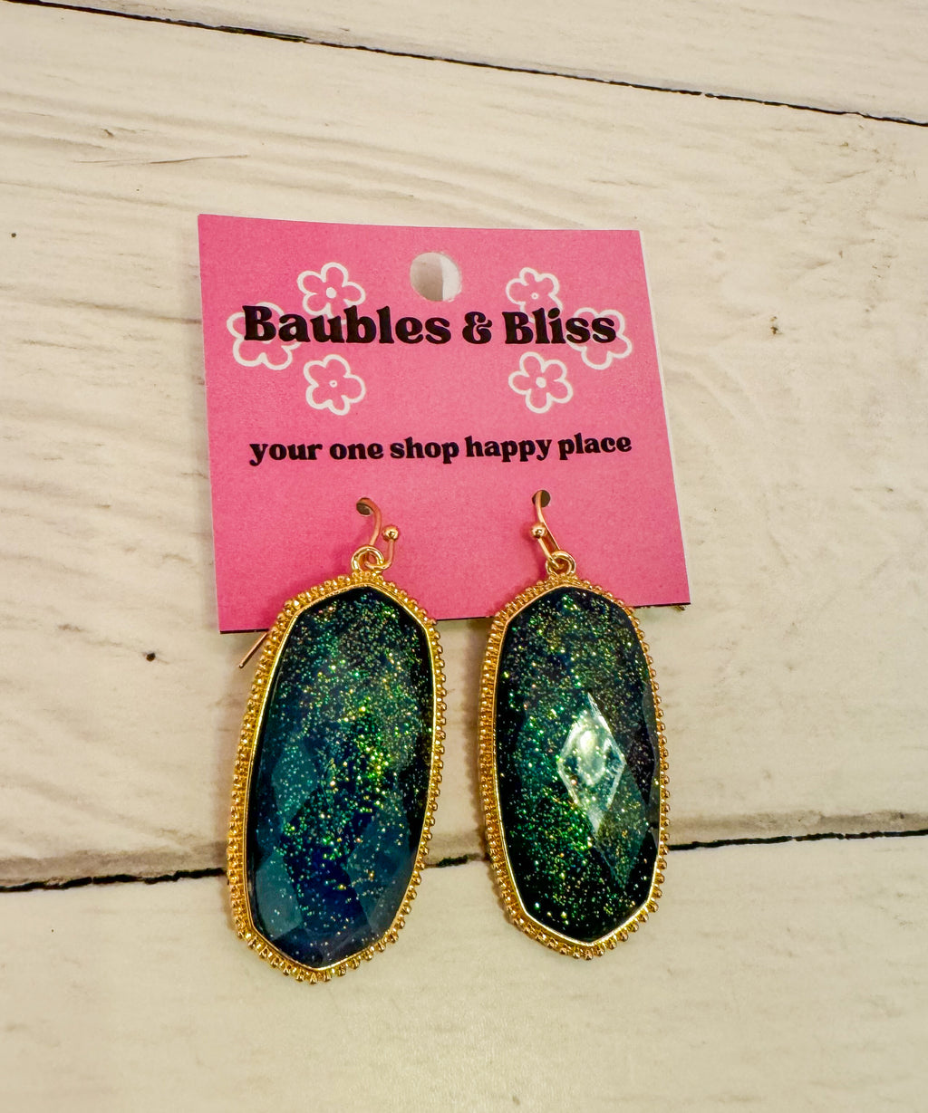 Galaxy Glitter Drop Earrings