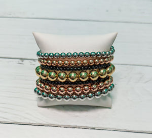 Always A Classic Mixed Metal Ball Bracelet Stack