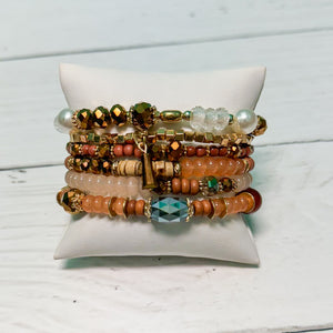 For All Seasons Neutral Brown Bracelet Stack