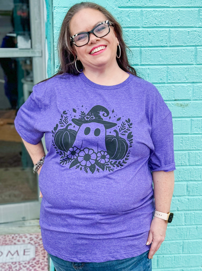 Witchy Ghost Purple Tee