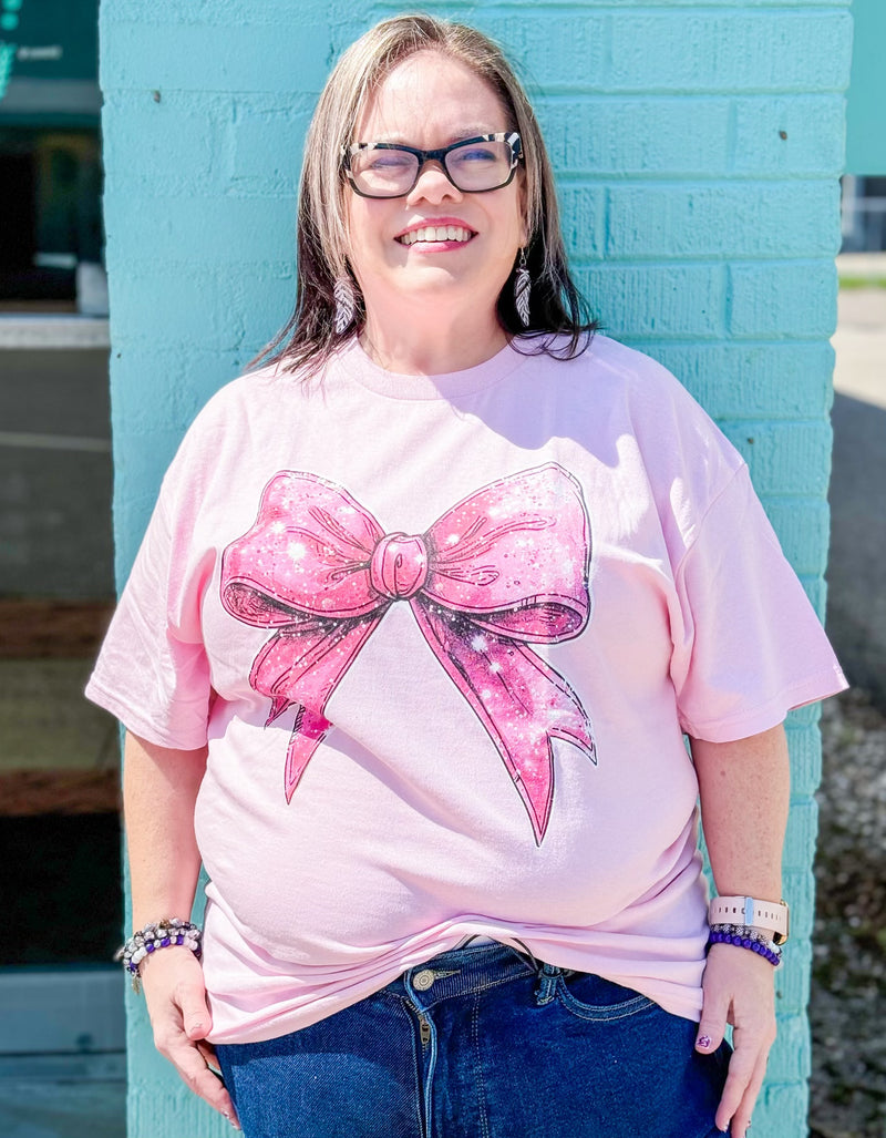 Think Pink Big Bow Tee