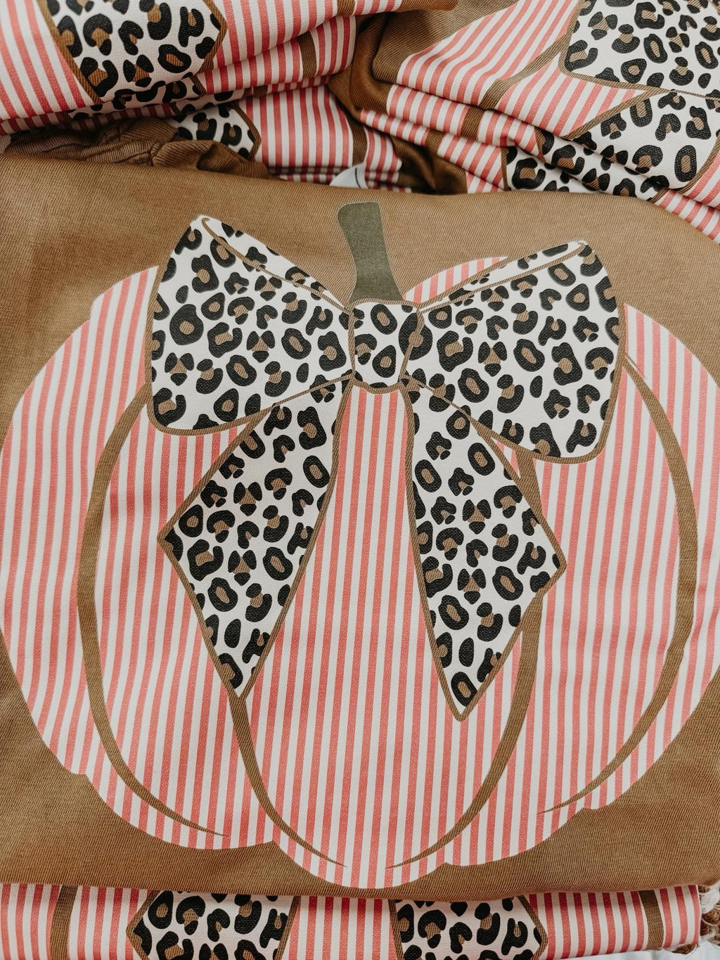 Seersucker Pumpkin Camel Mineral Wash Tee