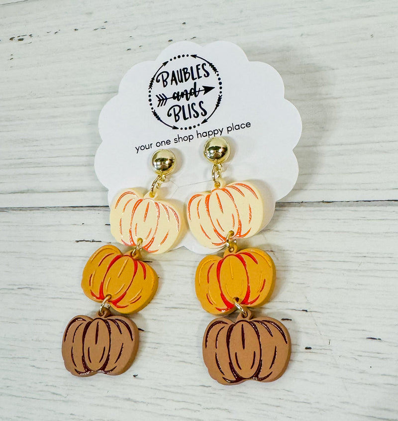 Pumpkin Stack Earrings