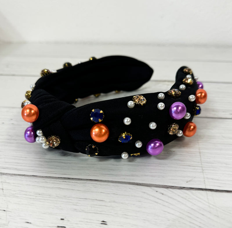 Halloween Baubles Pearl & Bling Headband