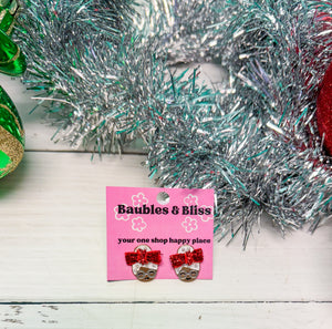 Mrs. Claus Stud Earrings