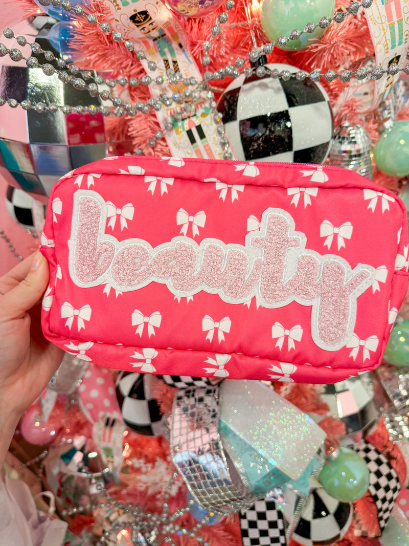 Beauty Bow Print Patch Travel Bag