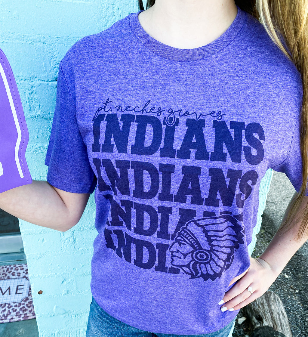 Port Neches Groves Indians Tone on Tone Spirit Tee