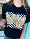 Checkered Bulldogs Glitter Tee