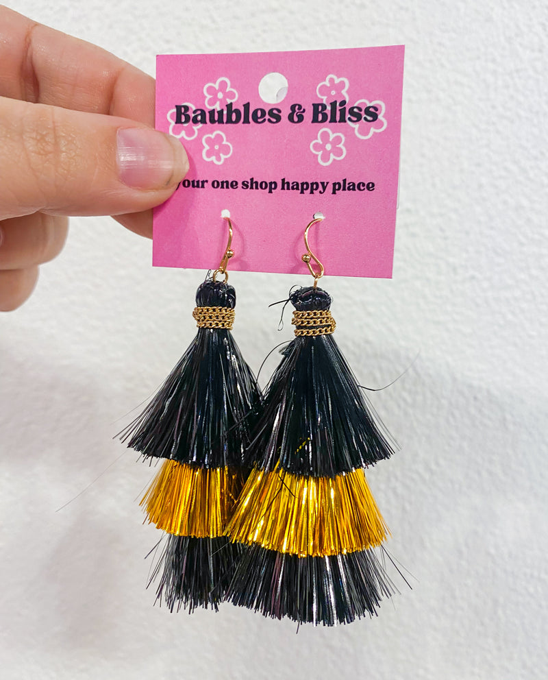 We've Got Spirit Tinsel Earrings