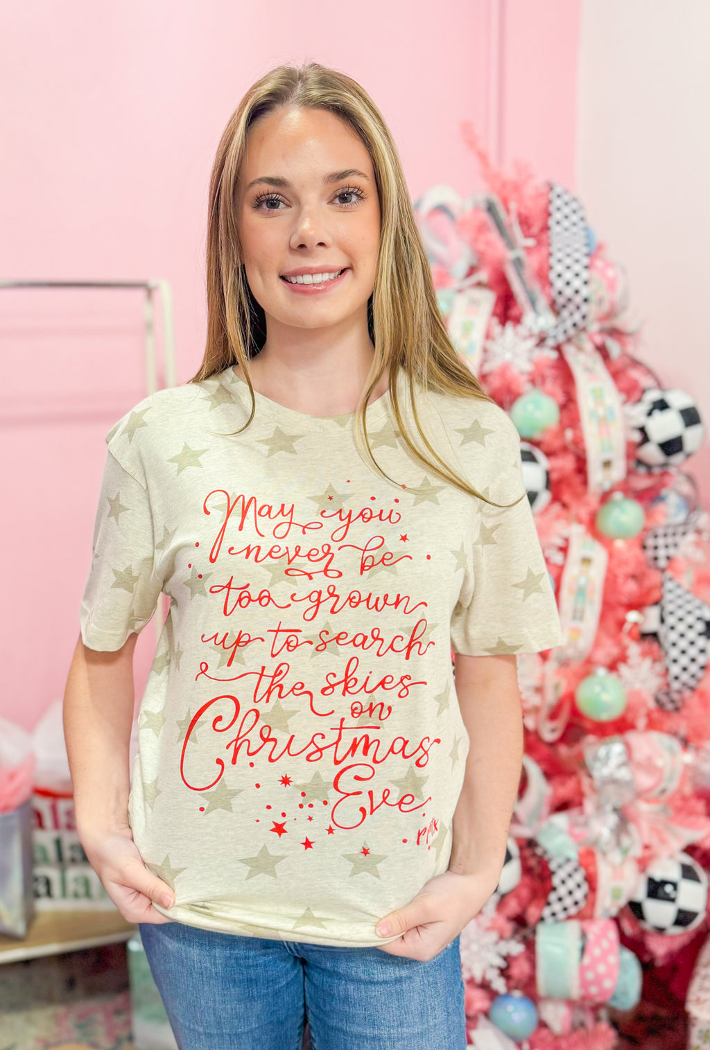 Christmas Eve Star Printed Tee