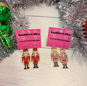 Nutcracker March Glitter Earrings