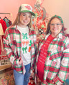 Feels Like Christmas Red Green & White Flannel Shacket