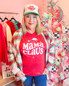 Mama Claus Heathered Red Tee