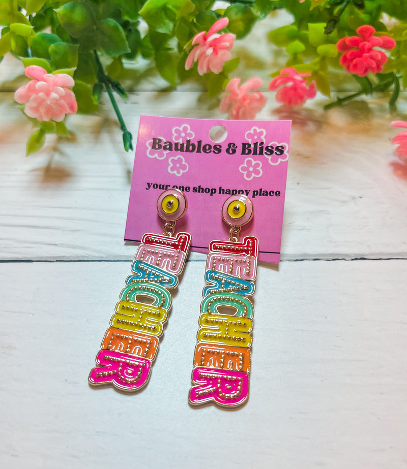 Teacher Colorful Earrings