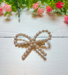 Elegant Pearl Bow Hair Barrette