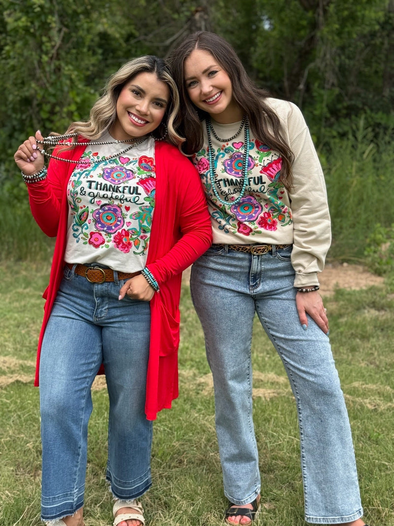 Callie Ann Stelter Thankful & Grateful Tee and Sweatshirt