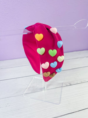 Little More Conversation Embellished Heart Knotted Headband