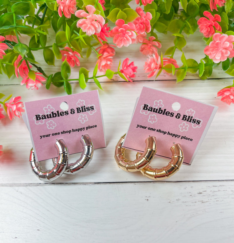 Round The Block Chunky Hoop Earrings