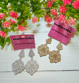 Feeling Fancy Lace Look Earrings